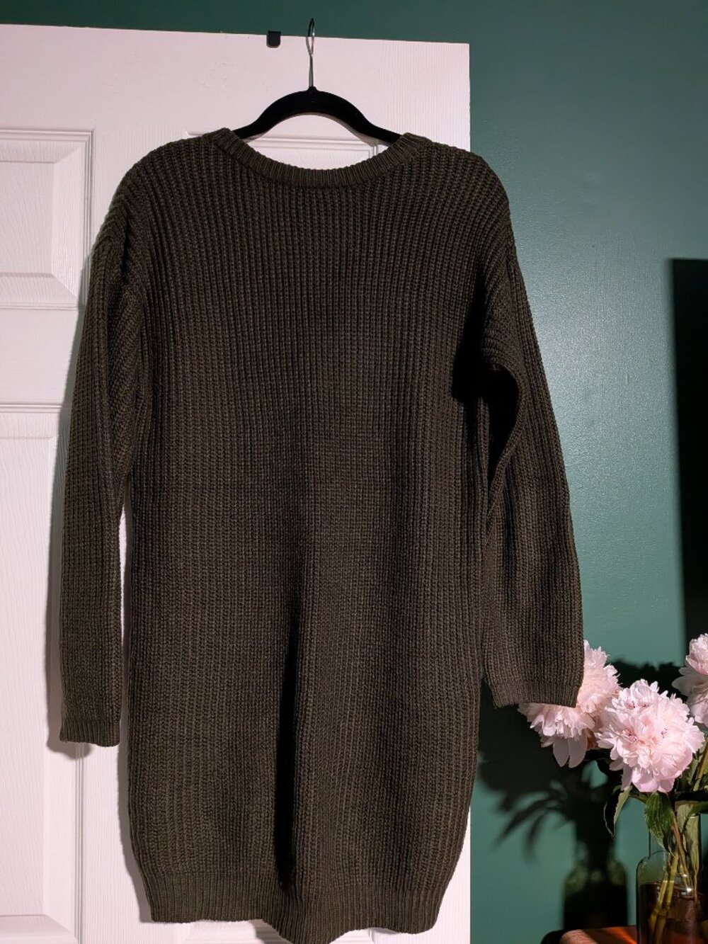 Dark Green Lulu's Sweater Dress, sz M
